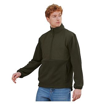 Front Row Mens Microfleece Half Zip Jumper