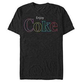 Men's Enjoy Coke Neon Letters Graphic Tee