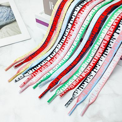 Colorful Shoe Strings Gradient Melted Patterned Shoelaces for Sneakers 1 Pair 55.1"