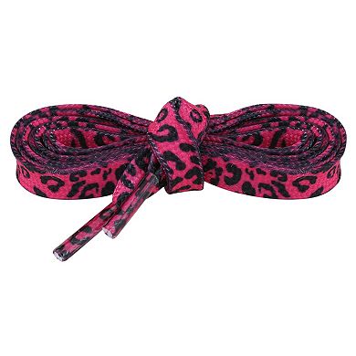 Women's 1 Pair Leopard Print Flat Shoelaces for Hiking Shoes 63"