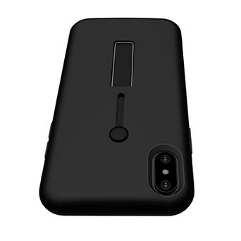 iPhone X Finger Strap Case Rugged Dual-Layer with Kickstand
