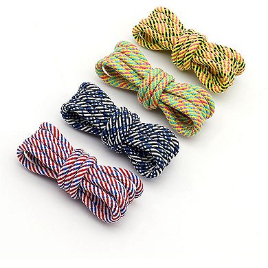 2 Pairs Round Rope Checkered Shoelaces Colorful Shoe Laces for 47.2"