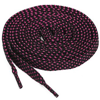 3 Pairs Double Layer Polka Dots Twill Flat Shoelaces for Sneakers 47.2"