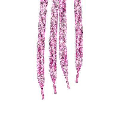 1 Pair Glitter Sparkling Flat Shoelace Shoe Laces for Sneakers Shiny Shoes Strings 47.24"