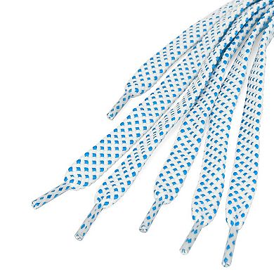 3 Pairs Double Layer Polka Dots Twill Flat Shoelaces for Sneakers 39.5"