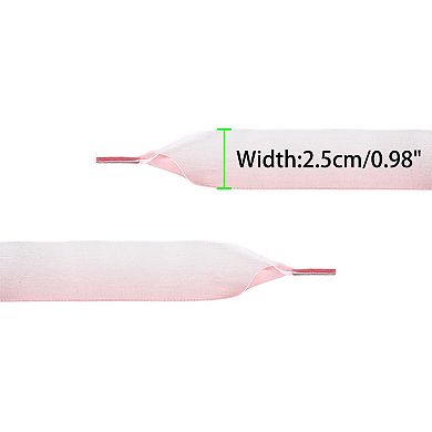 1 Pair Flat for Women Gradient Color Organza Shoelaces Strings 55"