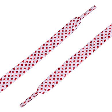 3 Pairs Double Layer Polka Dots Twill Flat Shoelaces for Sneakers 55"