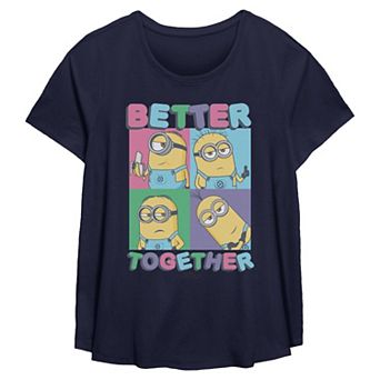 Plus Size Minions Better Together Flowy Graphic Tee