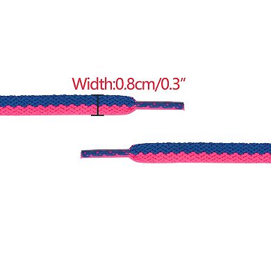 Flat 2 Color Blocks Athletic Shoelaces for Sneakers 2 Pairs 39.4"