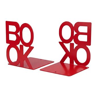 Decorative Metal Bookends for Shelves Non-Skid Book Stopper for Home Office Decor 5.3"Lx4.9"Wx5.5"H