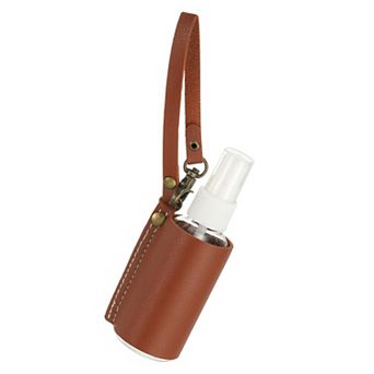 Travel Empty Spray Bottles with Leather Bag Holder, Refillable Bottle, Portable Hand Soap Containers