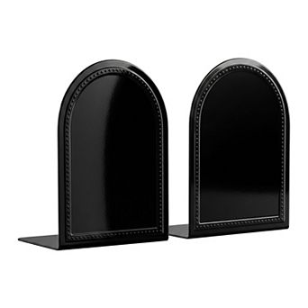 Decorative Metal Bookends Modern Hollow-out Book Ends for Shelves Non-Skid Unique Book Stopper