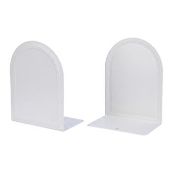 Decorative Metal Bookends Modern Hollow-out Book Ends for Shelves Non-Skid Unique Book Stopper