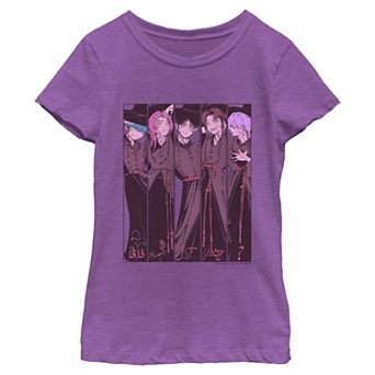 Girls 6-16 K-Pop Demon Hunters Saja Boys Panel Portraits Graphic Tee