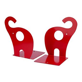Metal Bookends with Hollow Tree Design Book Ends for Shelves Non-Skid Bookshelf 4.7"Lx4.7"Wx7.5"H
