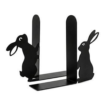 Decorative Metal Bookends Hollow Out Cartoon Book Ends with Non-Skid Base 6.3"Lx1.2"Wx5.9"H