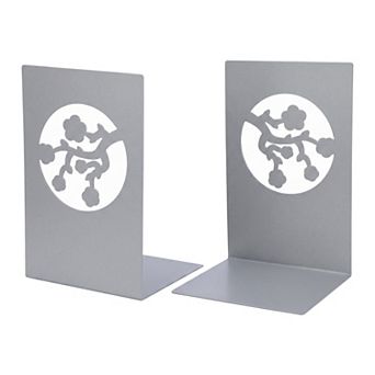 Decorative Metal Bookends for Shelves Laser Cut Tree Design Book Ends Non Skid Bookshelf Organizer