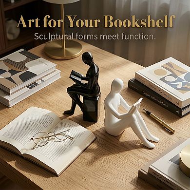 Expandable Metal Bookends Desktop Organizer with Compartments Home 2 Pcs