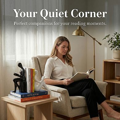 Expandable Metal Bookends Desktop Organizer with Compartments Home 2 Pcs