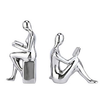 Expandable Metal Bookends Desktop Organizer with Compartments Home 2 pc