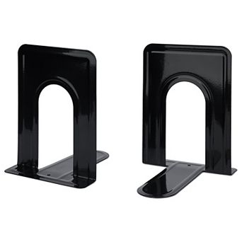 Metal Bookends Book Ends for Shelves Reinforced Iron Book Stopper for Heavy Books 5"Lx5.8"Wx6.7"H