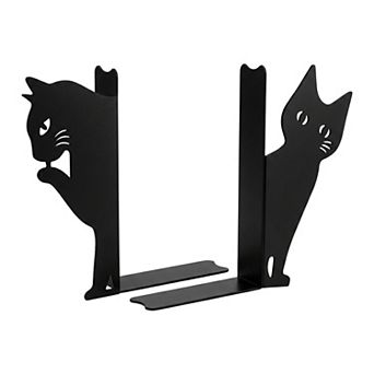 Decorative Cartoon Metal Bookends Book Ends for Unique Hollow-out Book Stopper 3.9"Lx1.2"Wx5.9"H