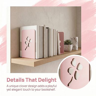 Decorative Metal Bookends for Shelves Tree Design Book Ends Non-Skid Book Stopper for Home
