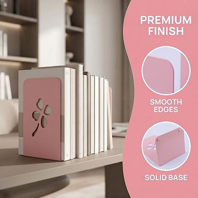 Decorative Metal Bookends for Shelves Tree Design Book Ends Non-Skid Book Stopper for Home
