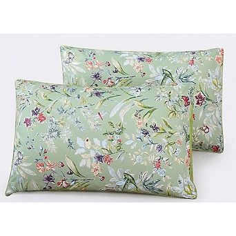 Vintage Floral Butterfly Cotton Soft Decorative Pillowcases Set of 2