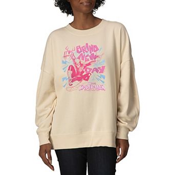 Women's Marvel Spider-Man Brand New Day Web Action Oversized Fleece Crew Sweatshirt