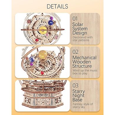 Robotime ROKR 3D Puzzles for Adults-Starry Night Music Box