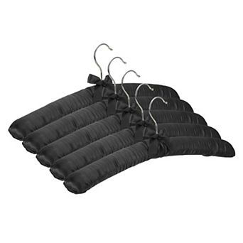 5 pc Satin Padded Hangers, 15 Inch Blouse Hangers for Clothing, Non-Slip Thickened