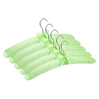 5 pc Satin Padded Hangers, 15 Inch Blouse Hangers for Clothing, Non-Slip Thickened