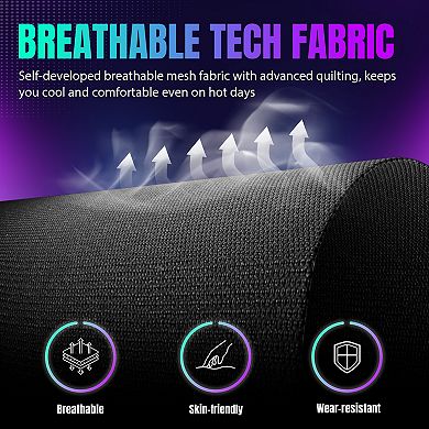 GTPLAYER RGB Gaming Chair, Breathable Fabric, Footrest, Linkage Arms, Ergonomic Support