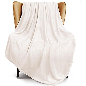 Super Soft Plush Fleece Throw Blanket, Warm Lightweight All-Season Blanket