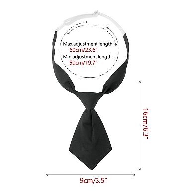 Women's Pre-tied Short Ties Solid Color Small Tie for Uniform School for Men