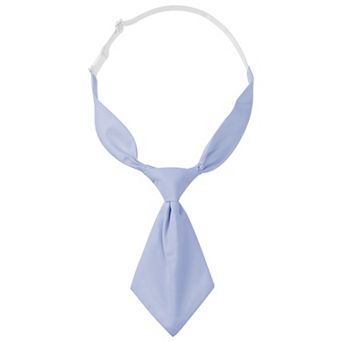 Women's Pre-tied Short Ties Solid Color Small Tie for Uniform School for Men