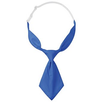 Women's Pre-tied Short Ties Solid Color Small Tie for Uniform School for Men