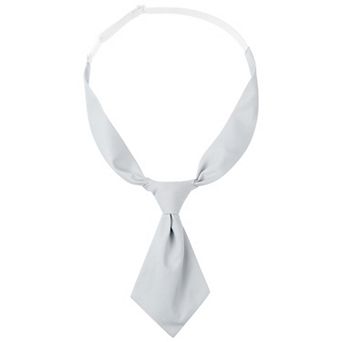 Women's Pre-tied Short Ties Solid Color Small Tie for Uniform School for Men