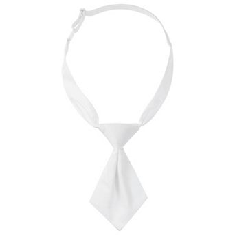 Women's Pre-tied Short Ties Solid Color Small Tie for Uniform School for Men