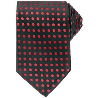 Men's Polka Dots Tie Self-Tied Necktie Woven Classic Width Satin Shiny Ties for Wedding Classic