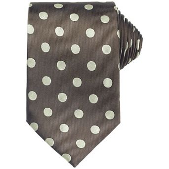 Men's Polka Dots Tie Self-Tied Necktie Woven Classic Width Satin Shiny Ties for Wedding Classic