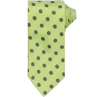 Men's Polka Dots Tie Self-Tied Necktie Woven Classic Width Satin Shiny Ties for Wedding Classic