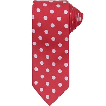 Men's Polka Dots Tie Self-Tied Necktie Woven Classic Width Satin Shiny Ties for Wedding Classic