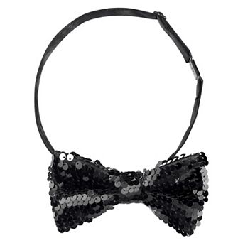 Men's Sequin Sparkly Shiny Bowties Reversible Sequins Two-Color Pre-tied Bow Ties for Party