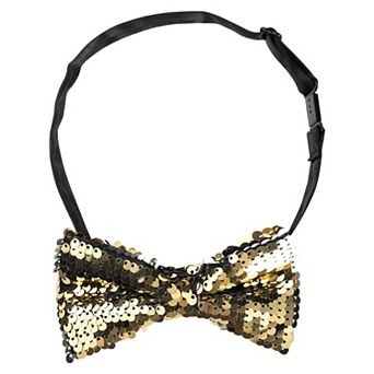 Men's Sequin Sparkly Shiny Bowties Reversible Sequins Two-Color Pre-tied Bow Ties for Party