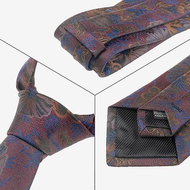 Men's Floral Ties Self-Tie Neck Flower Pattern Classic Neckties for Formal Elegant