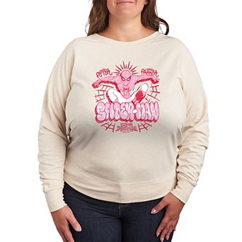 Plus Size Marvel Spider-Man Brand New Day Graffiti French Terry Long Sleeve Tee