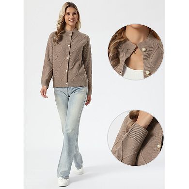 Allegra K Cardigan Sweater for Women's Casual Button Down Long Sleeve Open Front Sweaters
