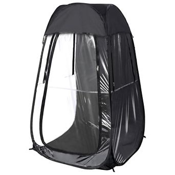 Black 39x59-Inch Pop-Up Weather Pod Sports Tent With Waterproof Floor And Sunshade